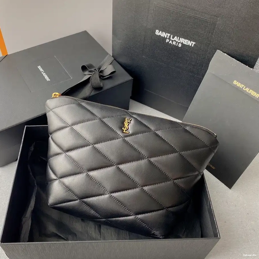 SADE QUILTED LAMBSKIN POUCH IN YSL 0705